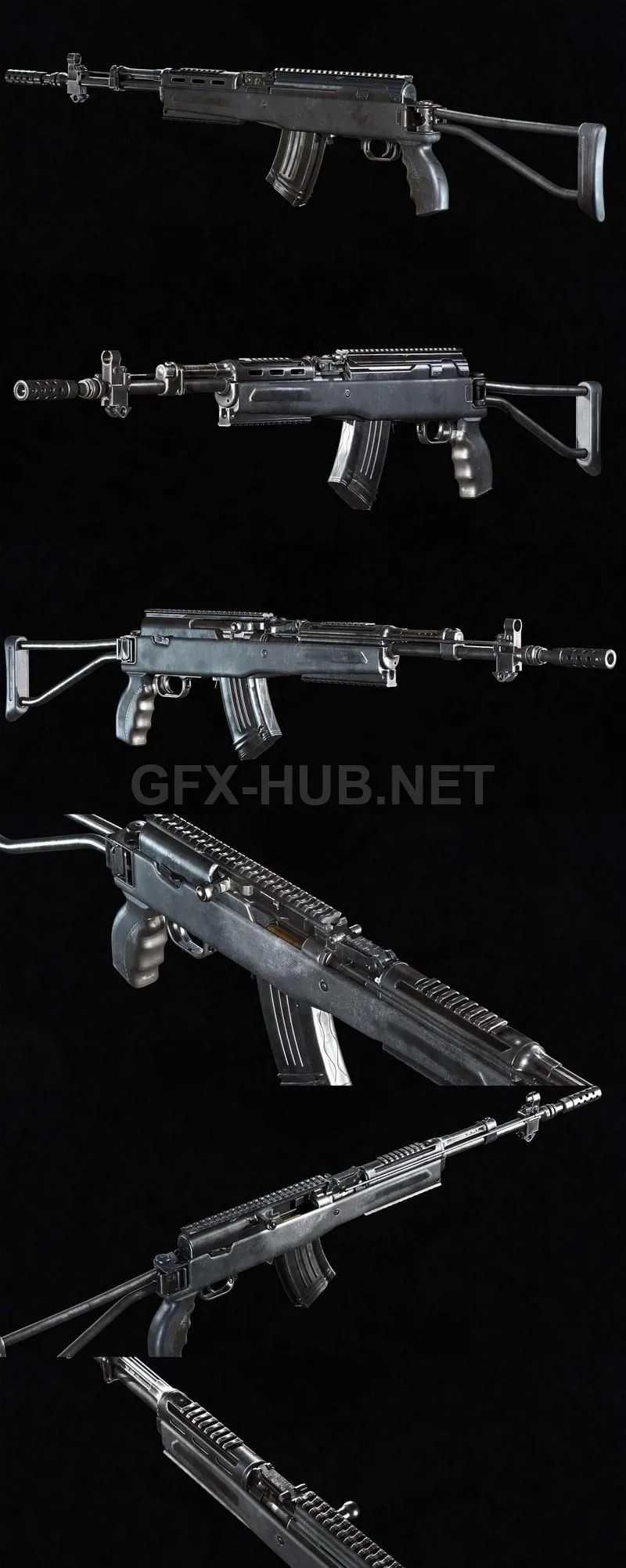 PBR Game 3D Model – SKS Rifle