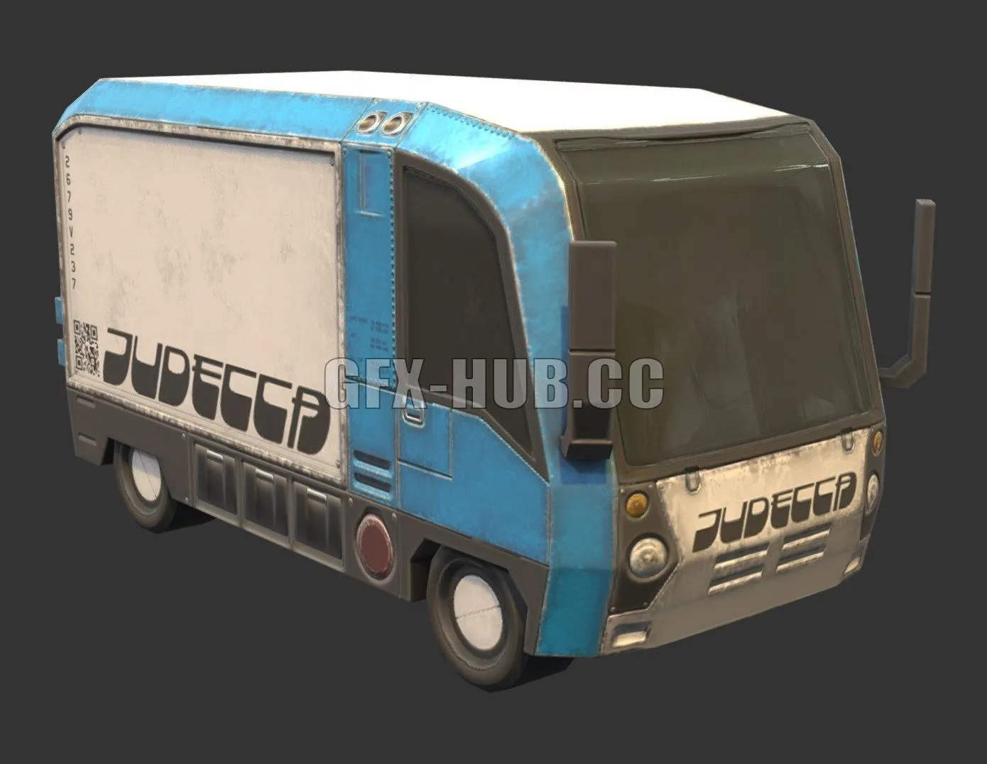 PBR Game 3D Model – Small Box Truck