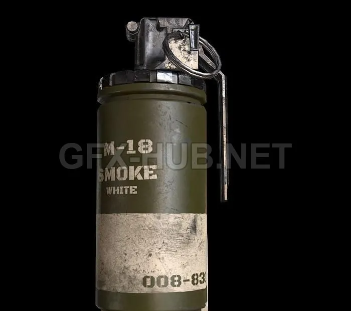 PBR Game 3D Model – Smoke Grenade