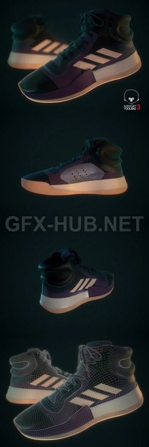 PBR Game 3D Model – Sneaker Adidas Marquee Boost