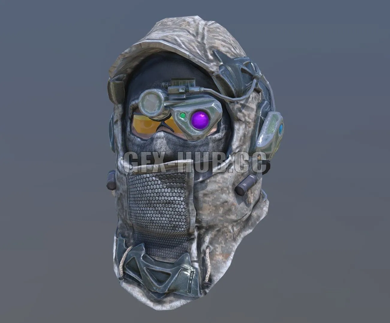 PBR Game 3D Model – Snipers helmet