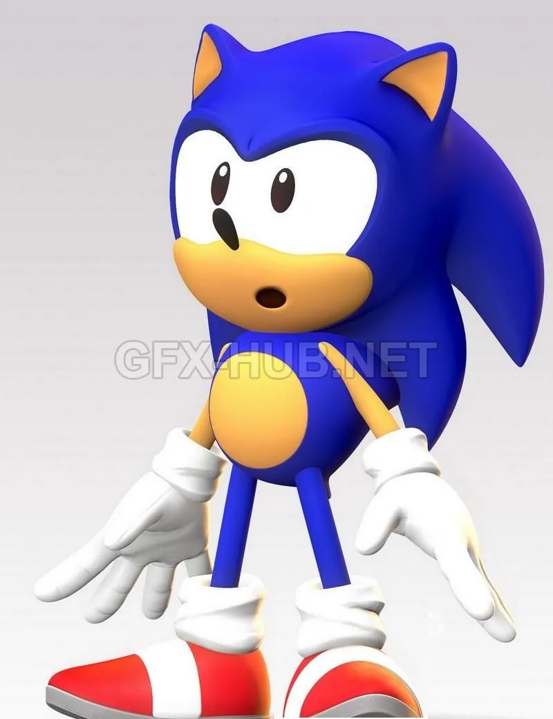 PBR Game 3D Model – Sonic