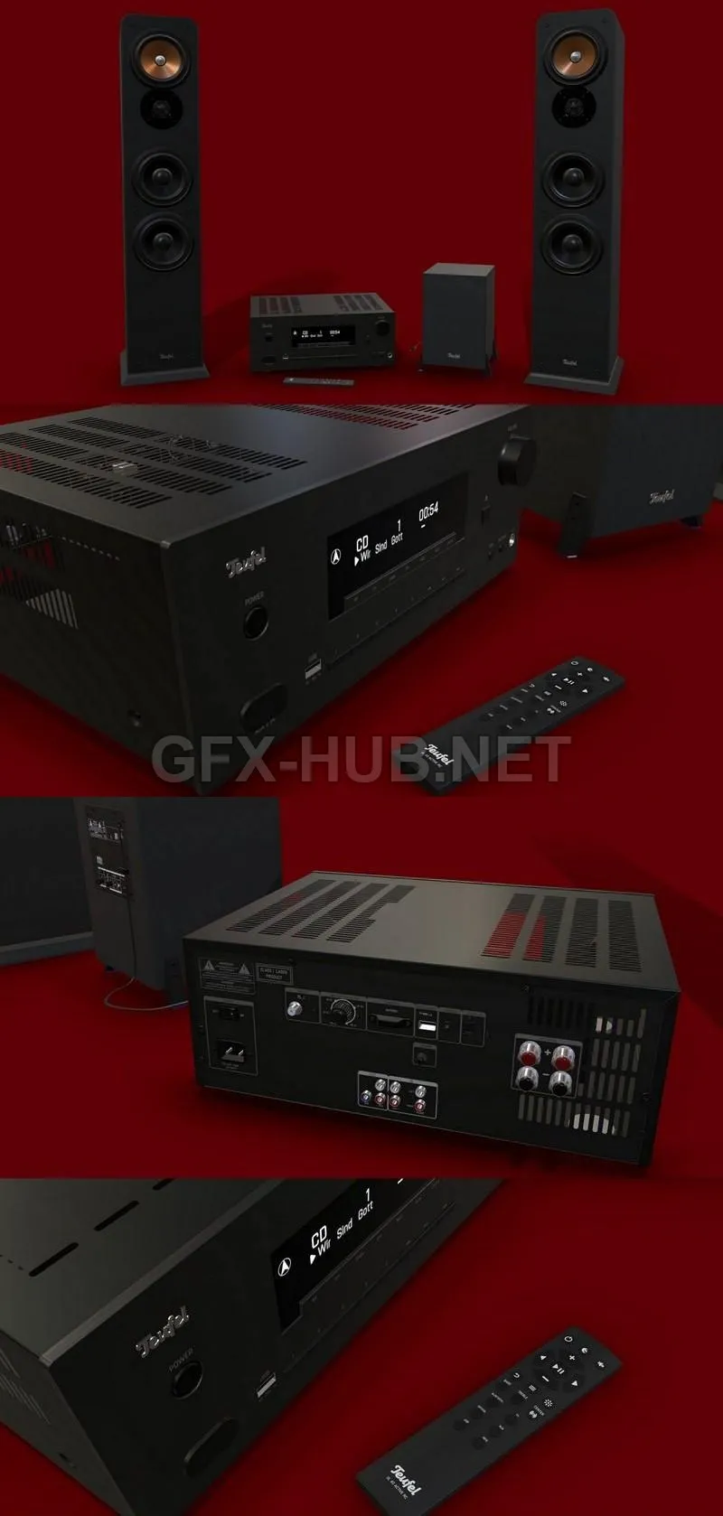 PBR Game 3D Model – Sound System