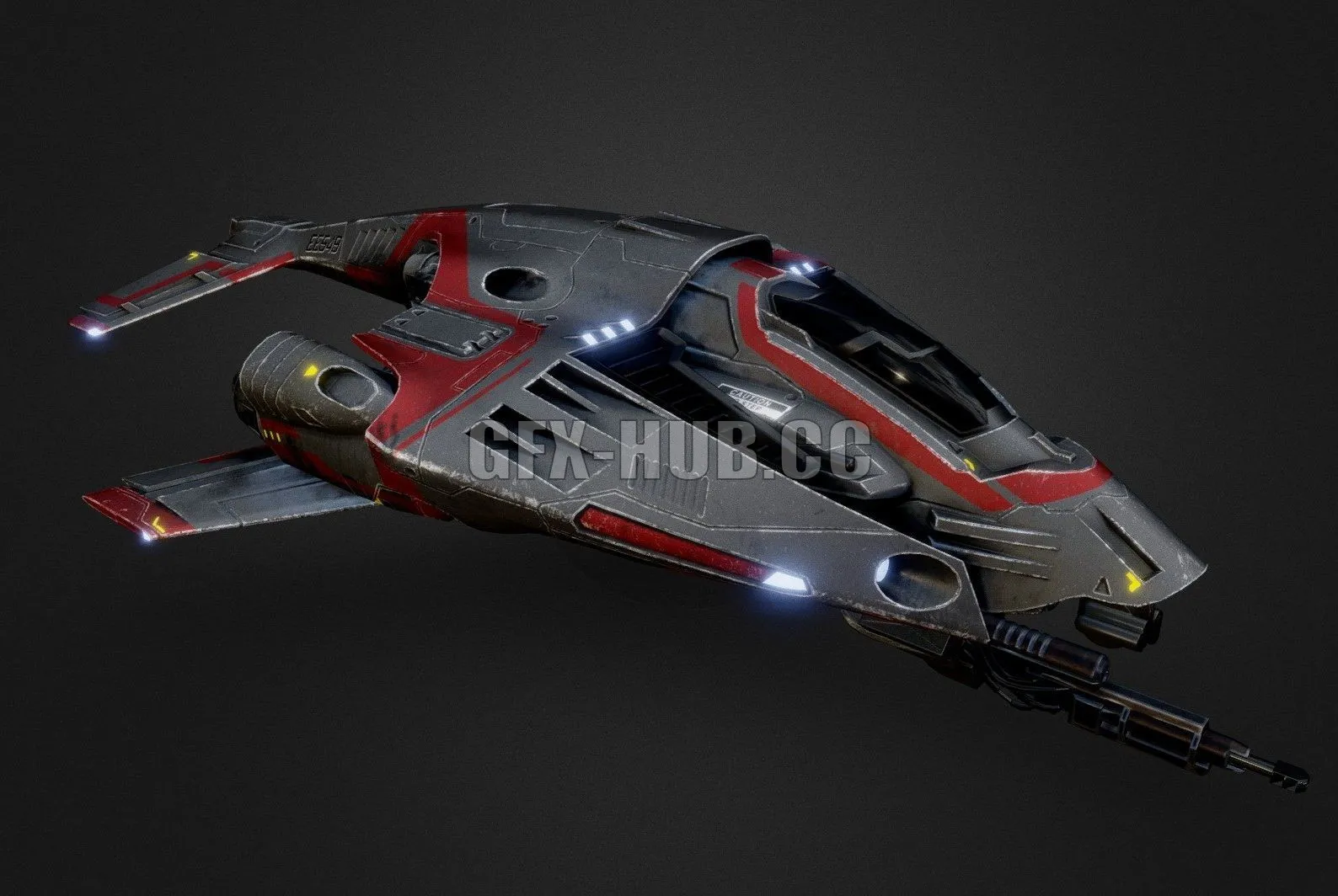 PBR Game 3D Model – Space Fighter