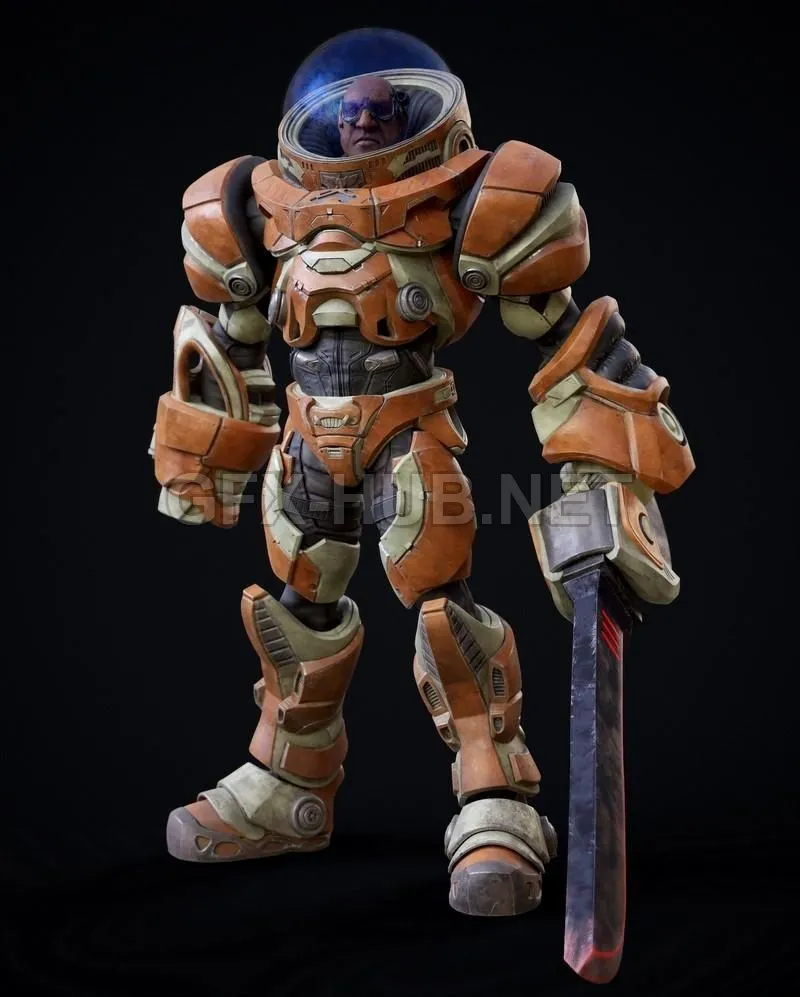 PBR Game 3D Model – Space suit