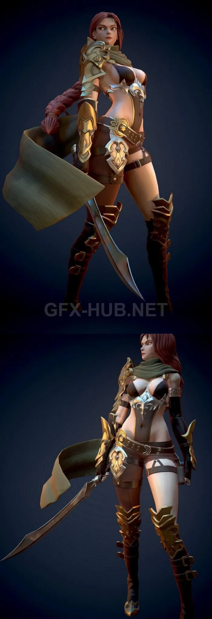 PBR Game 3D Model – Assassin – Character