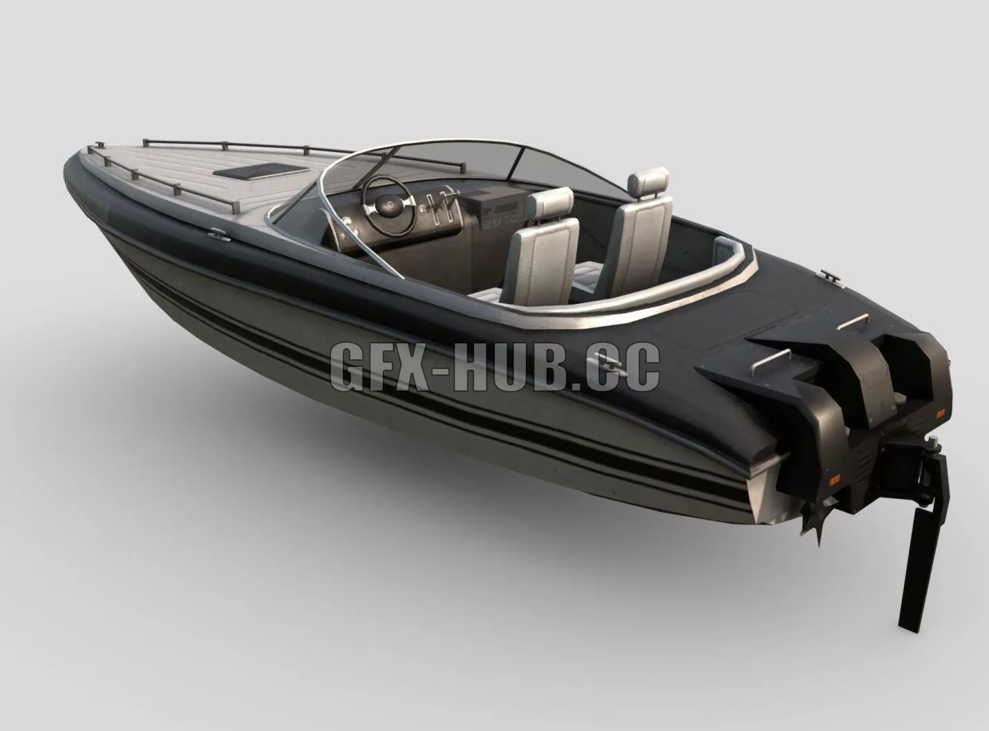 PBR Game 3D Model – Speedboat 2