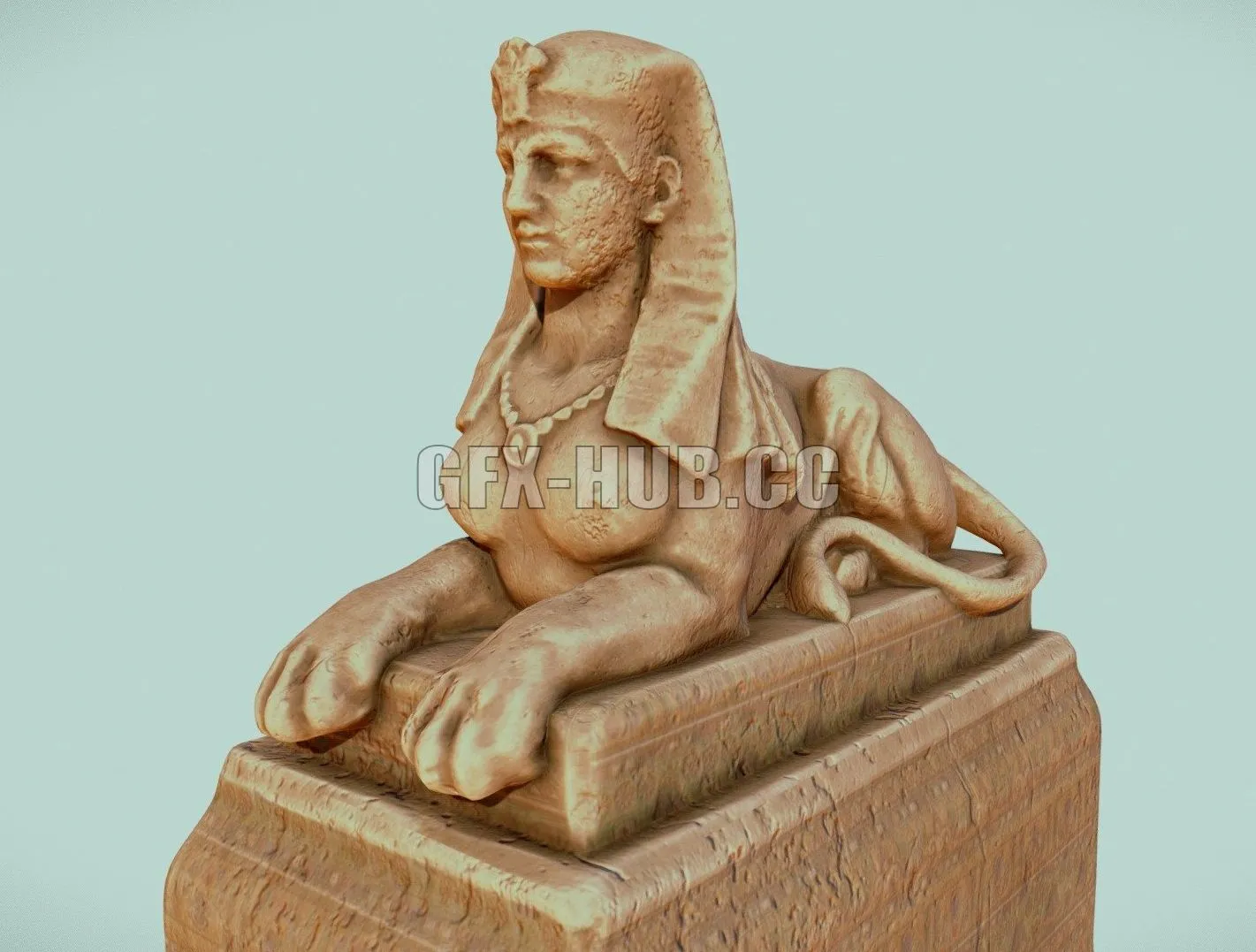 PBR Game 3D Model – Sphinx Egypt