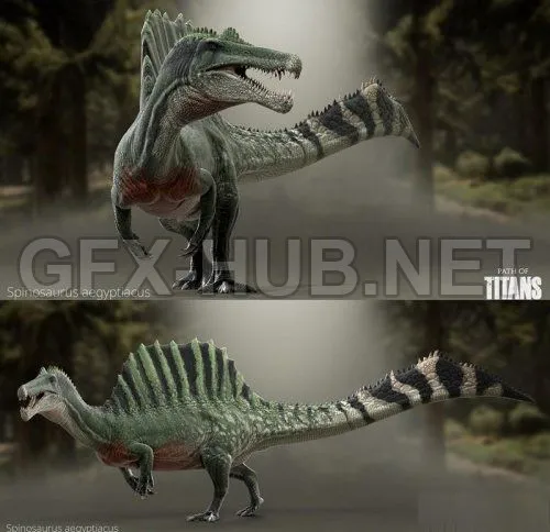 PBR Game 3D Model – Spinosaurus aegyptiacus
