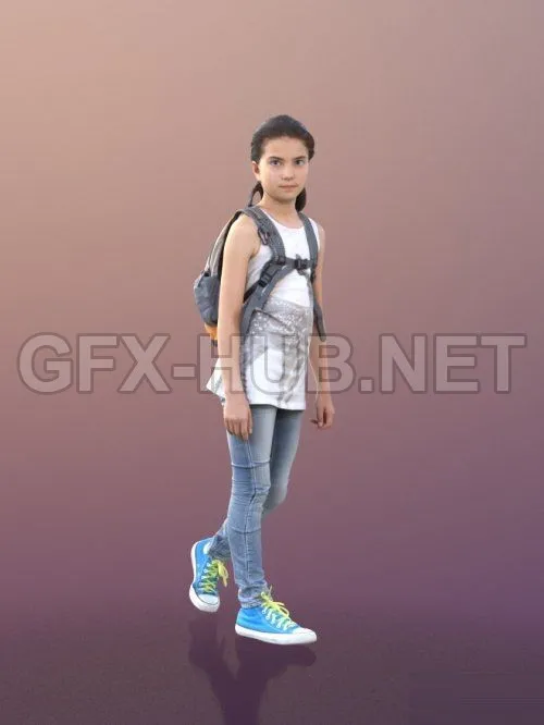PBR Game 3D Model – Sport Kid scanned 02