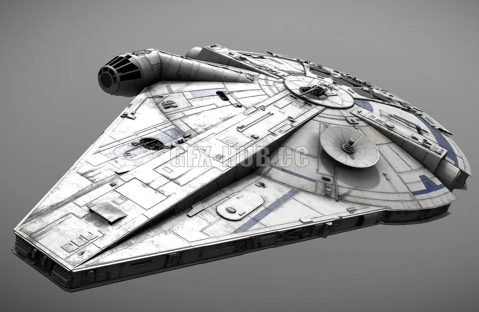 PBR Game 3D Model – Star Wars Millenium Falcon Lando