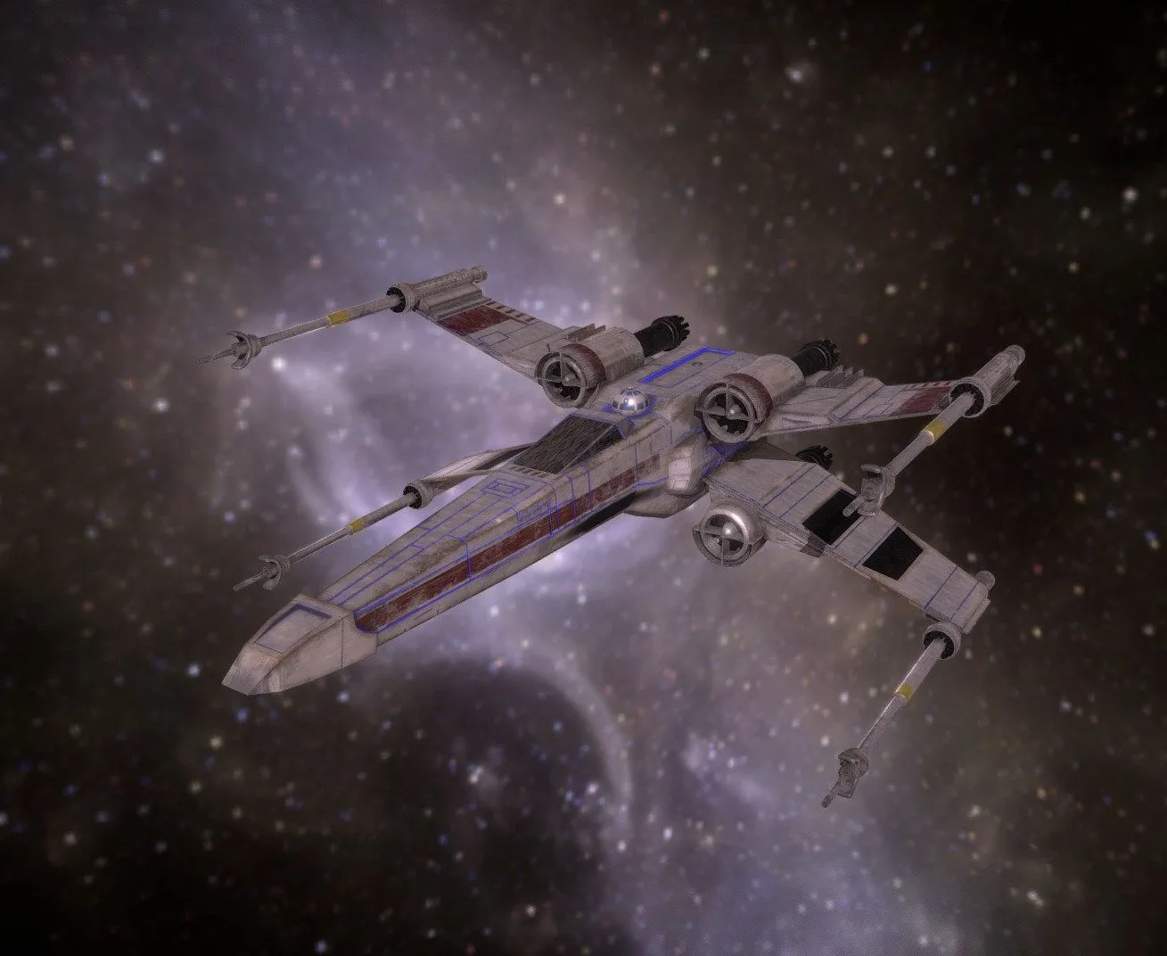PBR Game 3D Model – Star Wars X-Wing