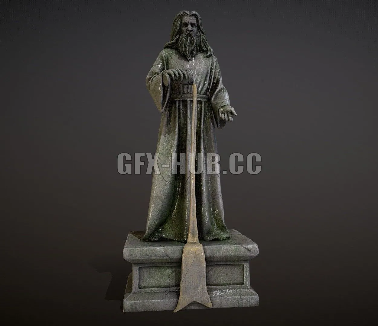 PBR Game 3D Model – Stendarr Statue