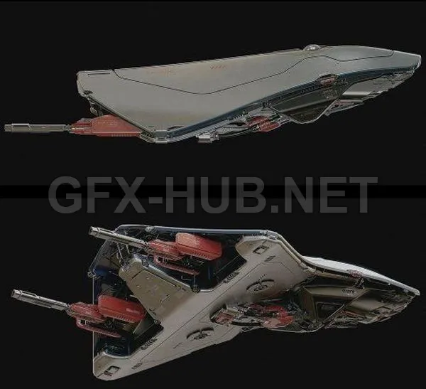 PBR Game 3D Model – Stingray Battle Drone