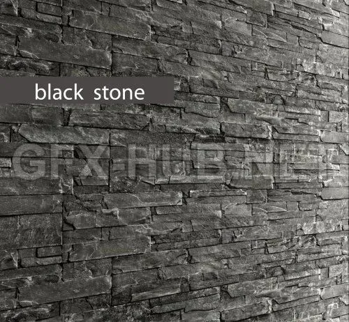 PBR Game 3D Model – Stone slate black (max)
