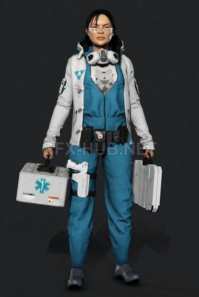 PBR Game 3D Model – Street Medic