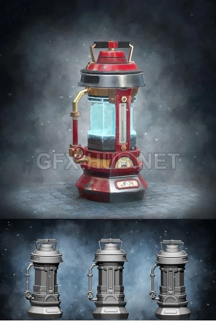 PBR Game 3D Model – Stylized Biological Container