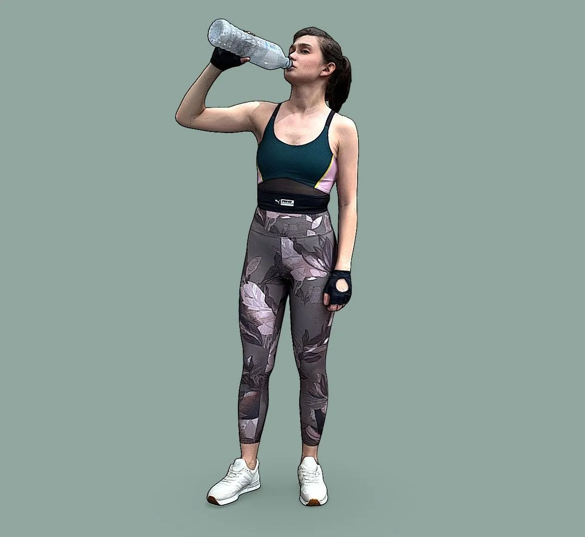 PBR Game 3D Model – Stylized Fitness Character Drinking