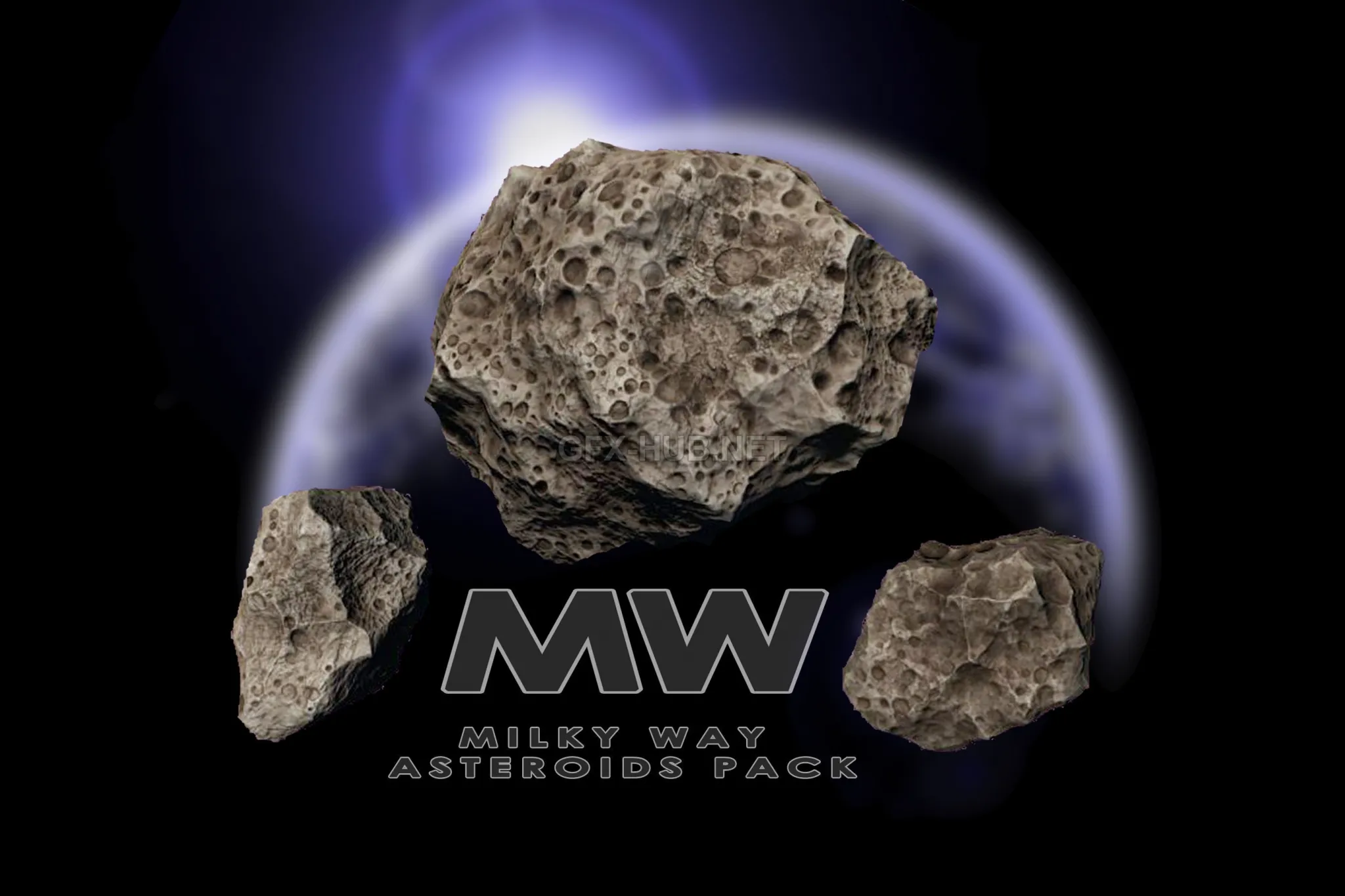 PBR Game 3D Model – Asteroids of Andromeda