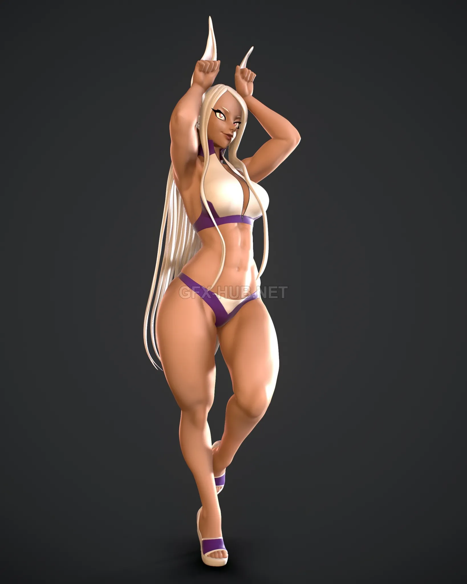 PBR Game 3D Model – Summer time Mirko