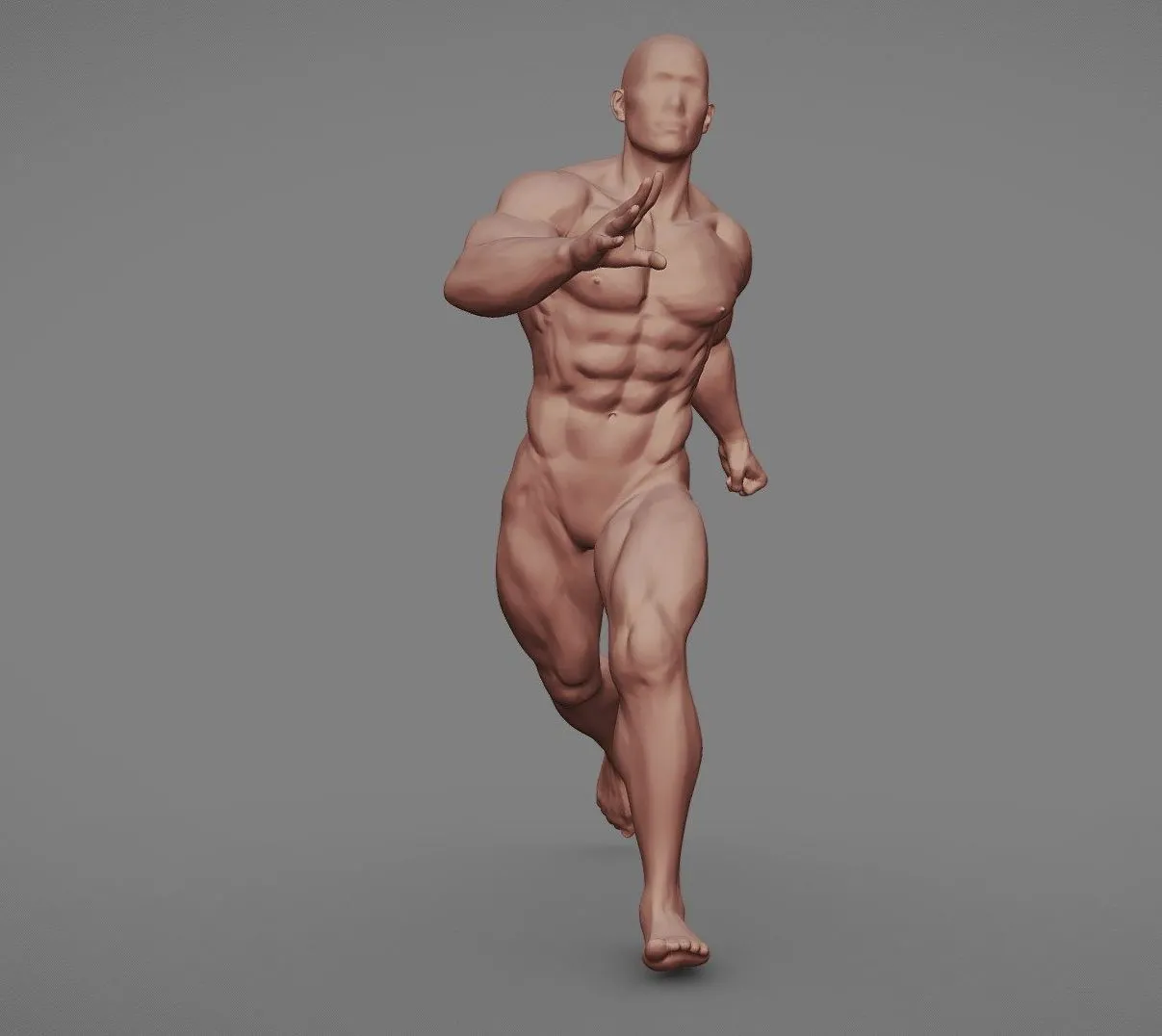 PBR Game 3D Model – Superhero Figure Pose 2