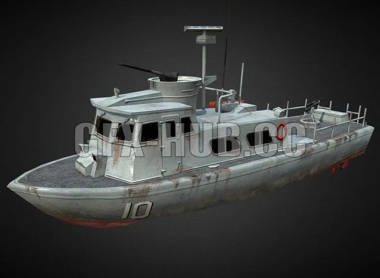 PBR Game 3D Model – Swift Patrol Boat