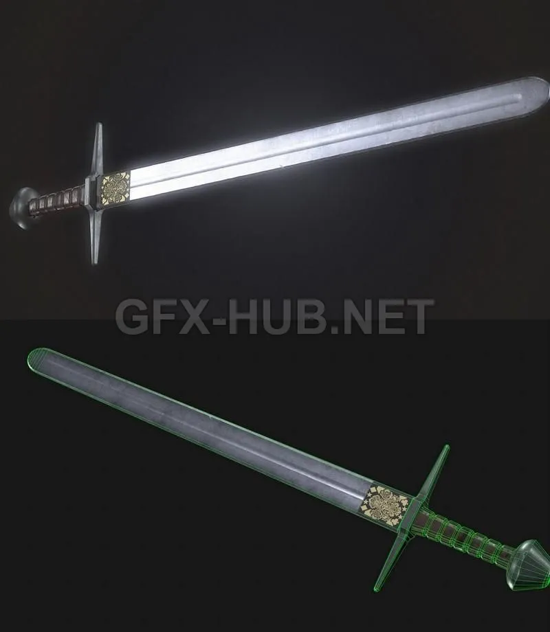 PBR Game 3D Model – Sword