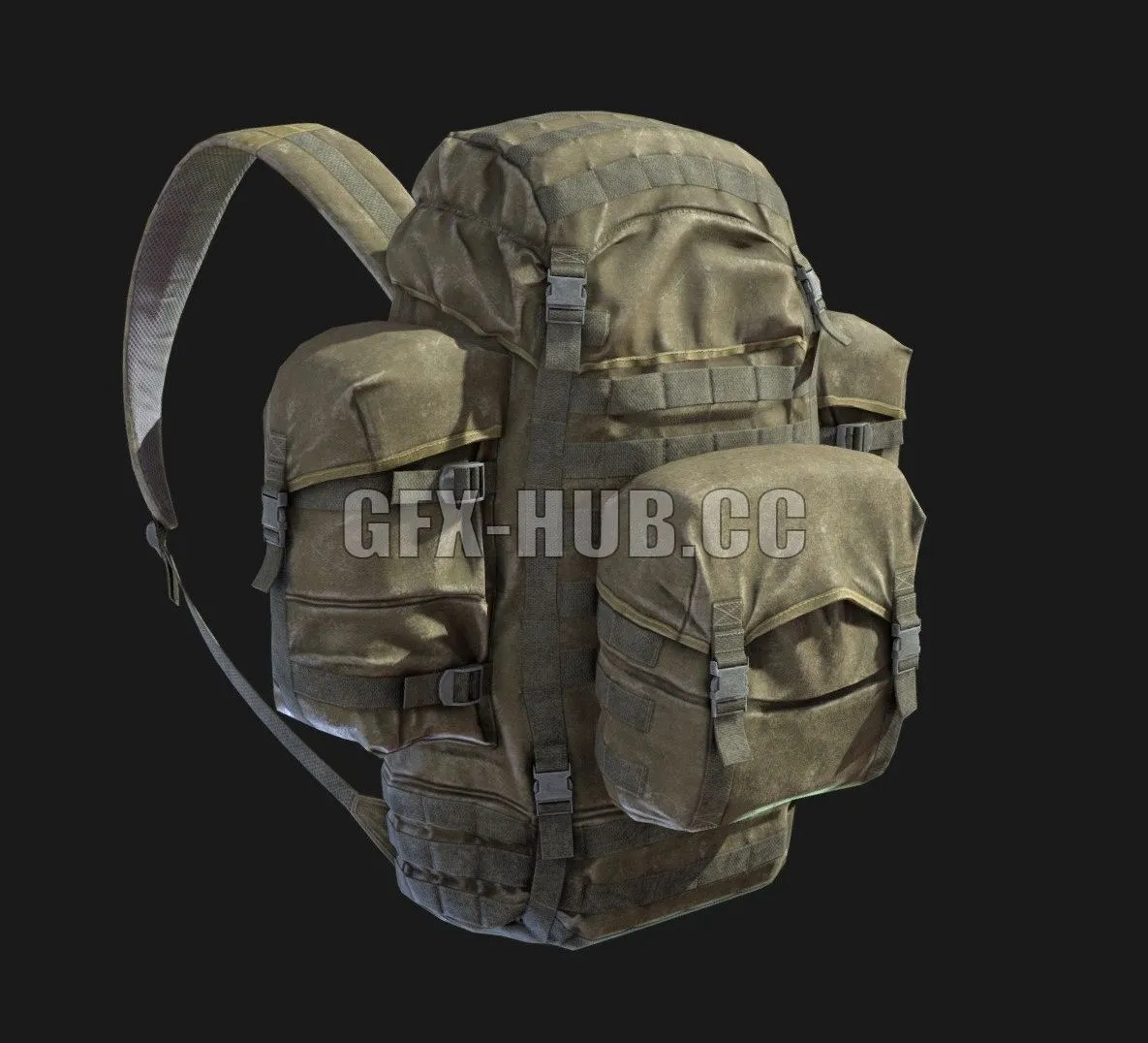 PBR Game 3D Model – Tactical Backpack