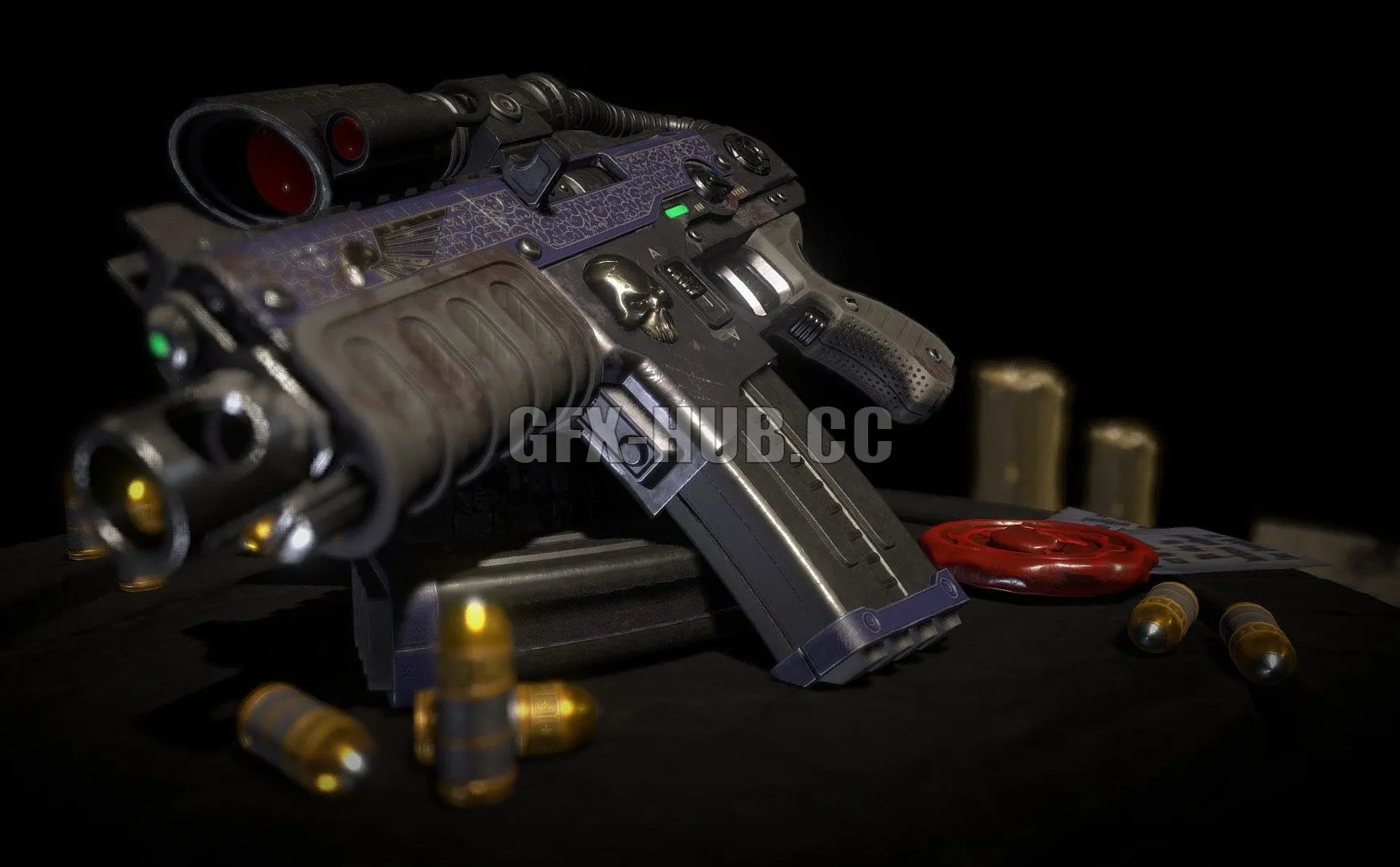 PBR Game 3D Model – Tactical Bolter PBR