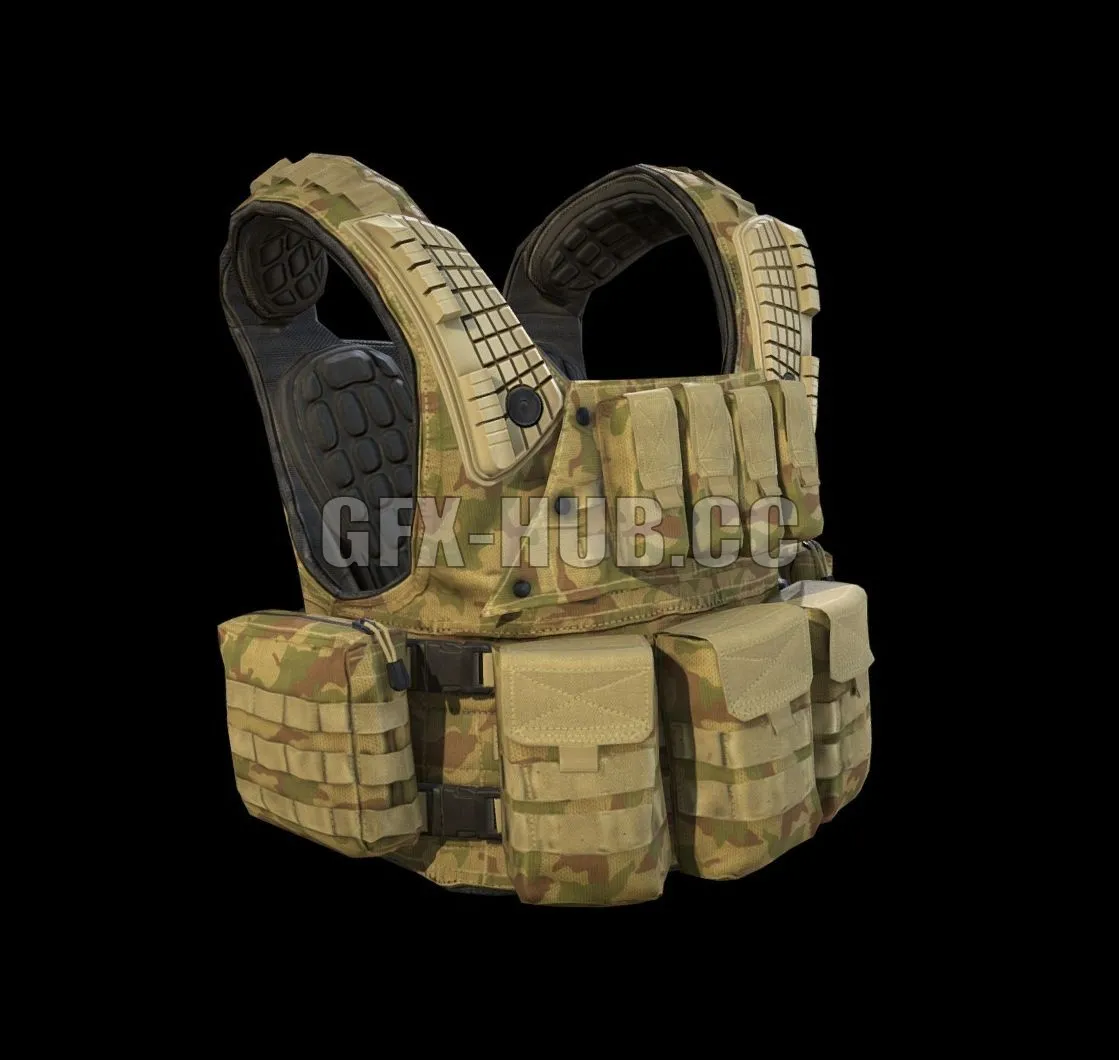 PBR Game 3D Model – Tactical military vest