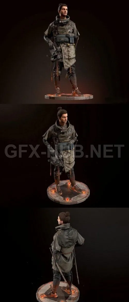 PBR Game 3D Model – Tech Soldier