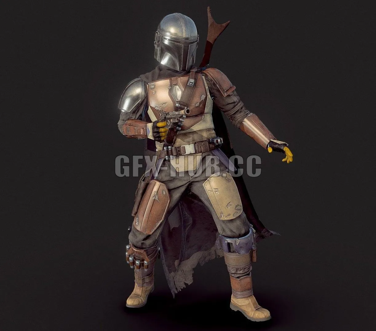 PBR Game 3D Model – The Mandalorian