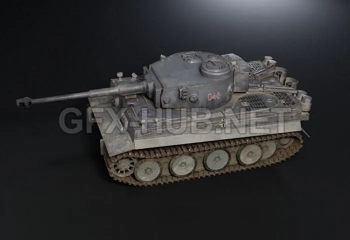 PBR Game 3D Model – Tiger tank