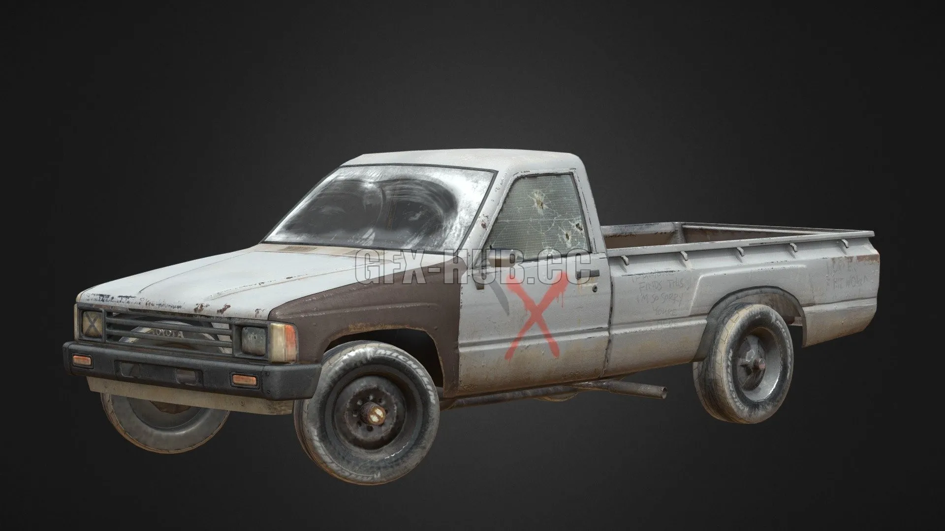 PBR Game 3D Model – Toyota Hilux 1983