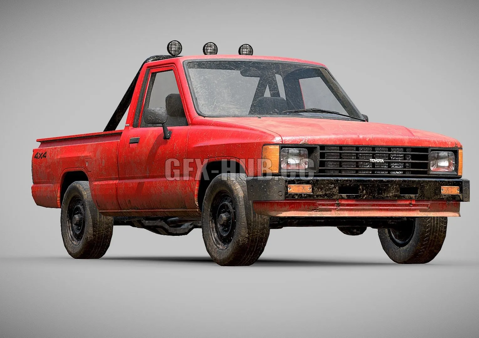 PBR Game 3D Model – Toyota Pickup Hillux 1983