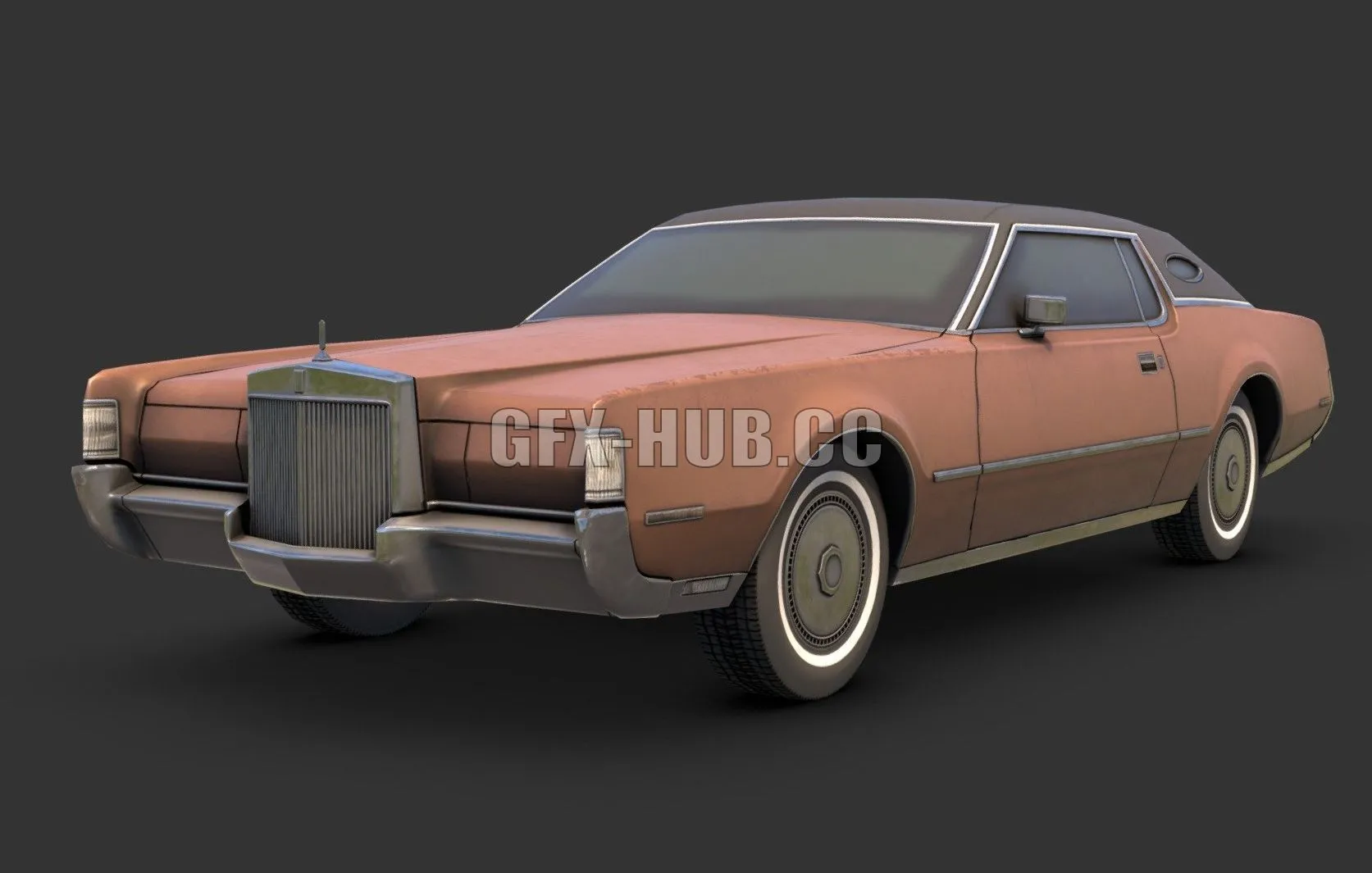 PBR Game 3D Model – 1972 Lincoln Mark IV