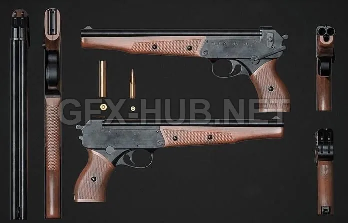 PBR Game 3D Model – Tp 82 Shotgun