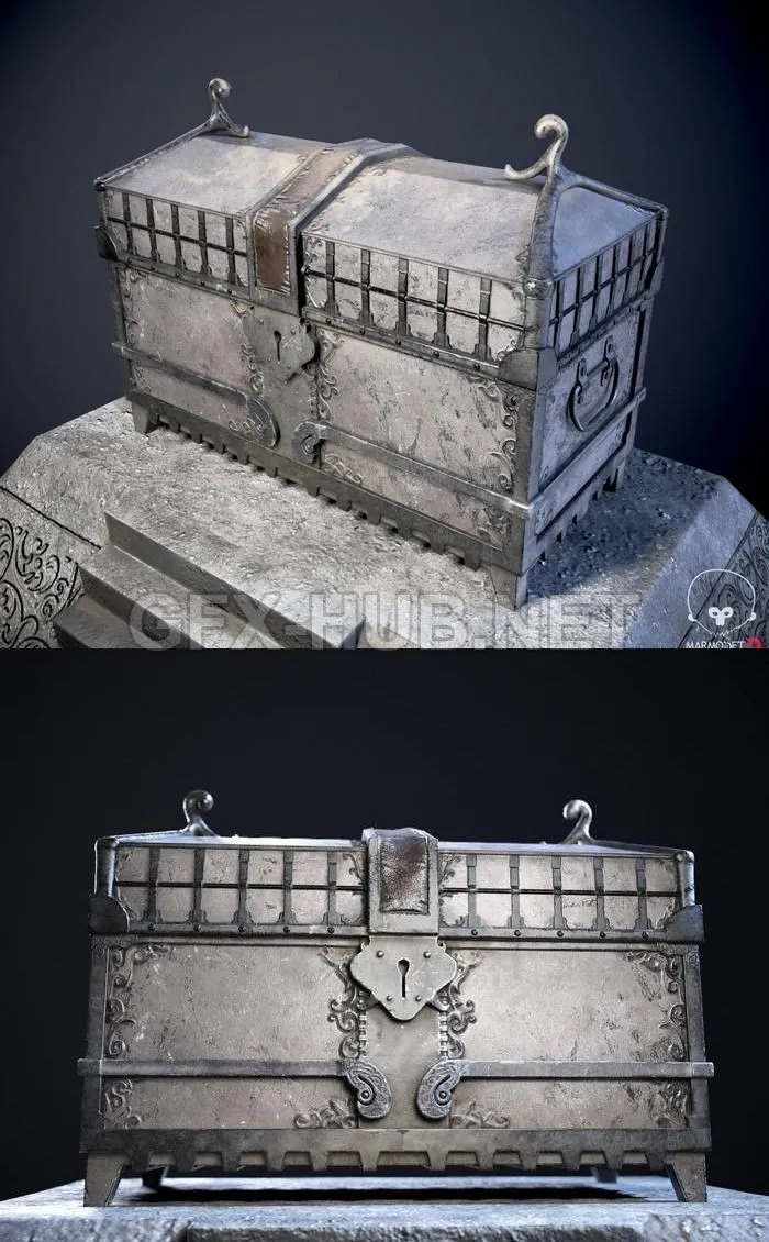 PBR Game 3D Model – Treasure chest (2)