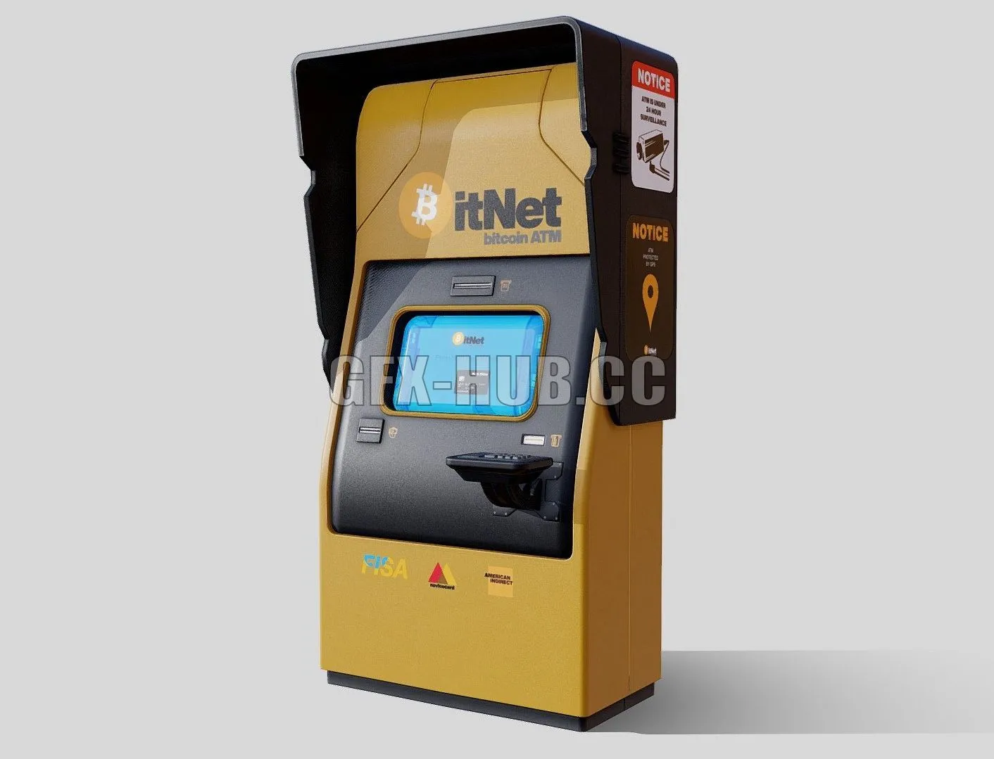 PBR Game 3D Model – ATM Clean Version