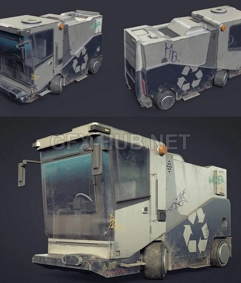 PBR Game 3D Model – Urban Utility Vehicle