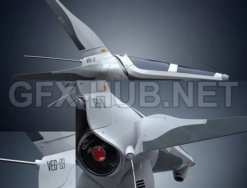 PBR Game 3D Model – VEG-03 Spaceship