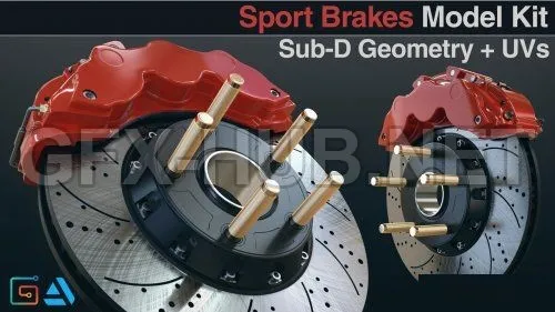 PBR Game 3D Model – Vehicle Disc Brakes Model Kit