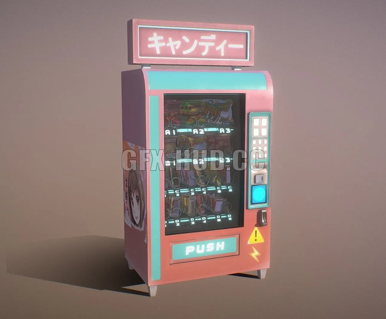 PBR Game 3D Model – Vending Machine