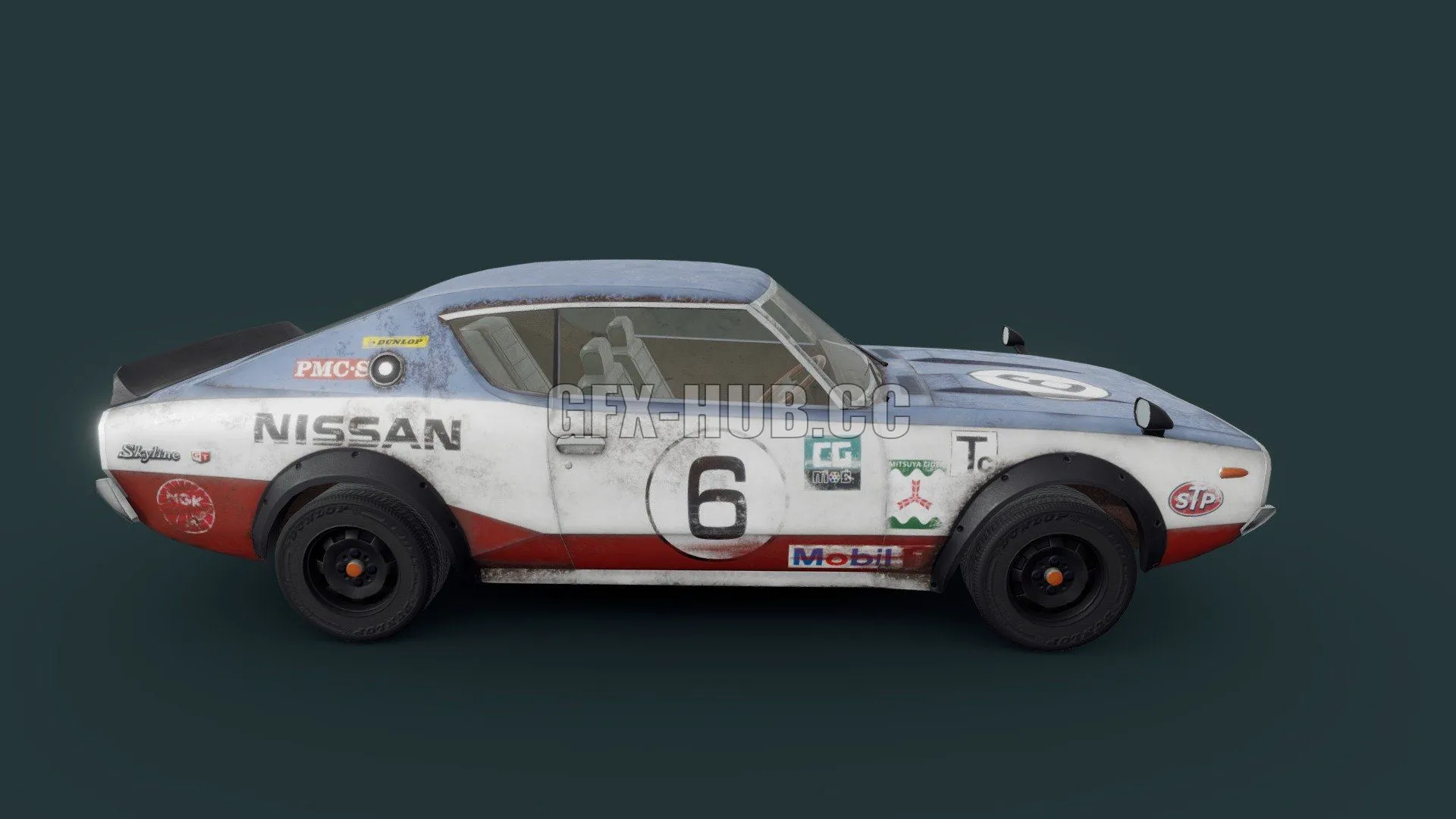PBR Game 3D Model – 1973 Nissan Skyline HT 2000 GT-R