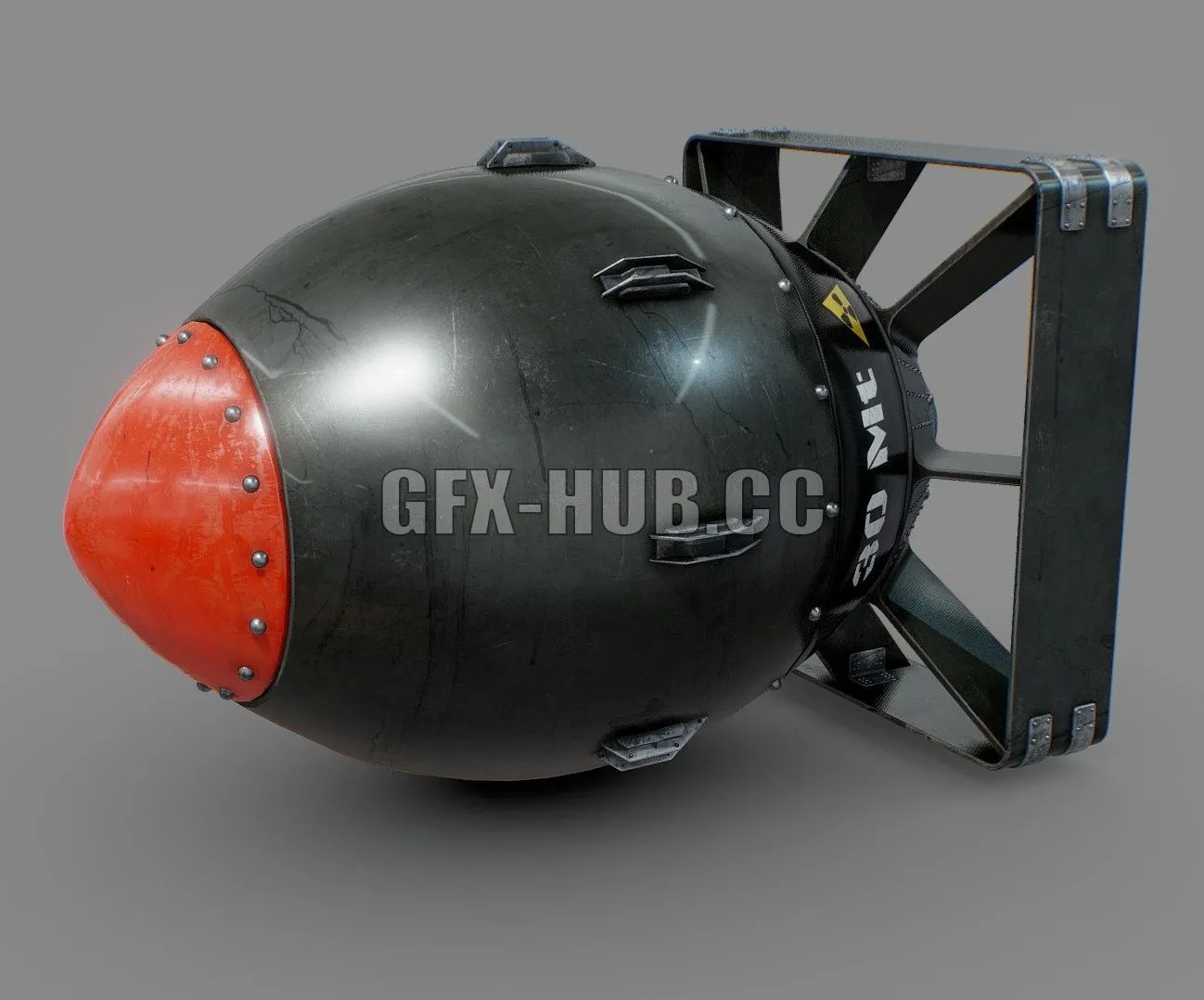 PBR Game 3D Model – Atomic Bomb