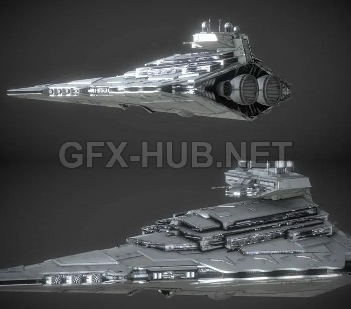 PBR Game 3D Model – Victory-Class Star Destroyer