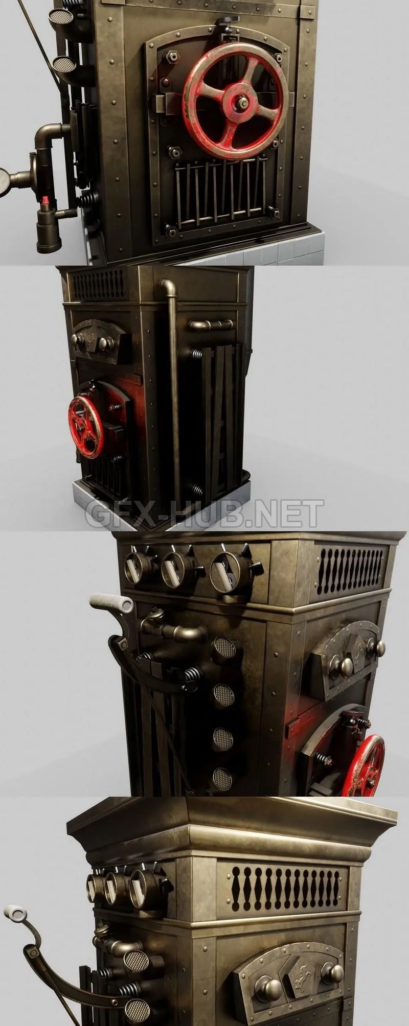 PBR Game 3D Model – Vintage Boiler