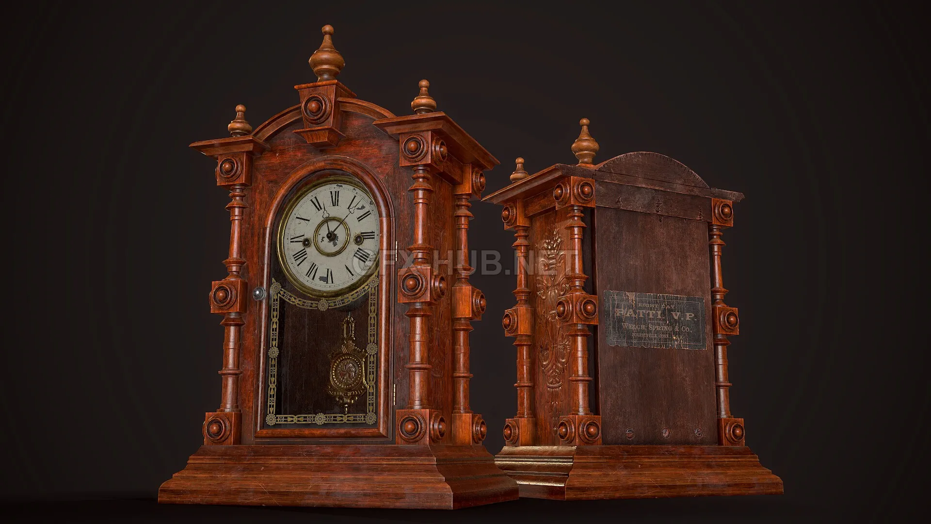 PBR Game 3D Model – Vintage Clock