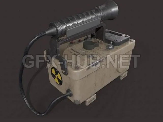 PBR Game 3D Model – Vintage Geiger Counter