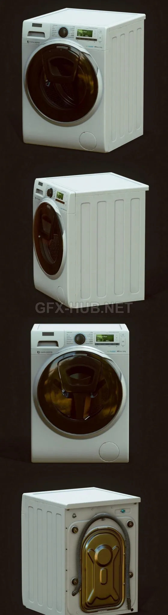 PBR Game 3D Model – Washing mashine